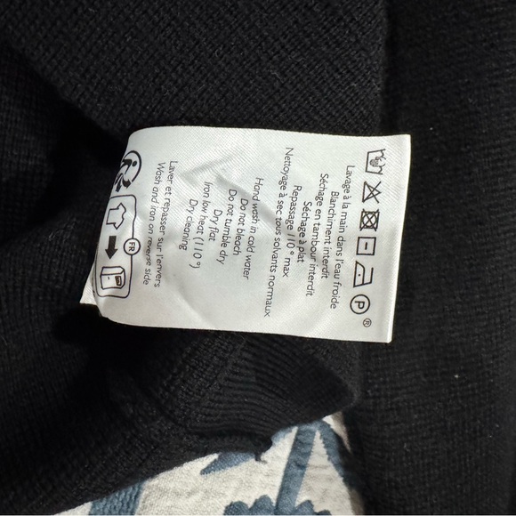 Sezane Betty Cardigan Black with White Trim - Picture 6 of 7